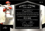 2022 Pete Rose Leaf In the Game Used BLACK HALL OF FAME CALIBER JERSEY 2/4 RELIC #HC-15 Cincinnati Reds