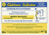 2019 Manny Machado Topps Heritage High Number CLUBHOUSE COLLECTION BAT RELIC #CCR-MM San Diego Padres