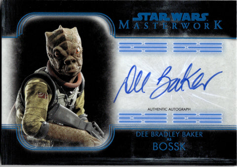 2020 Dee Bradley Baker as Bossk Topps Star Wars Masterwork BLUE AUTO 85/99 AUTOGRAPH #A-DBB