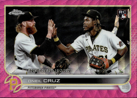 2022 Topps Update ONEIL CRUZ Pirates Game Used Jersey MAJOR LEAGUE MATERIAL  RC