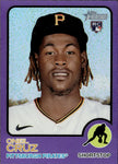 2022 Oneil Cruz Topps Heritage ROOKIE HOT BOX CHROME PURPLE REFRACTOR RC #157 Pittsburgh Pirates