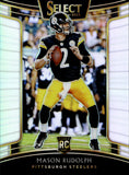 2018 Mason Rudolph Panini Select HOLO SILVER CONCOURSE ROOKIE RC #12 Pittsburgh Steelers