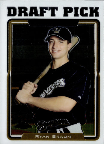 2005 Ryan Braun Topps Chrome Update & Highlights ROOKIE RC #UH198 Milwaukee Brewers 1