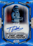 2022 Tom Edden as First Order Stormtrooper Topps Finest BLUE REFRACTOR AUTO 034/150 AUTOGRAPH #FA-TE