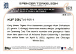 2022 Spencer Torkelson Topps Update Series NAVY BLUE ROOKIE DEBUT RC #USC79 Detroit Tigers