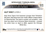 2022 Spencer Torkelson Topps Update Series RAINBOW FOIL ROOKIE DEBUT RC #USC79 Detroit Tigers