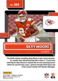 2022 Skyy Moore Panini Donruss PRESS PROOF BLUE ROOKIE RC #324 Kansas City Chiefs