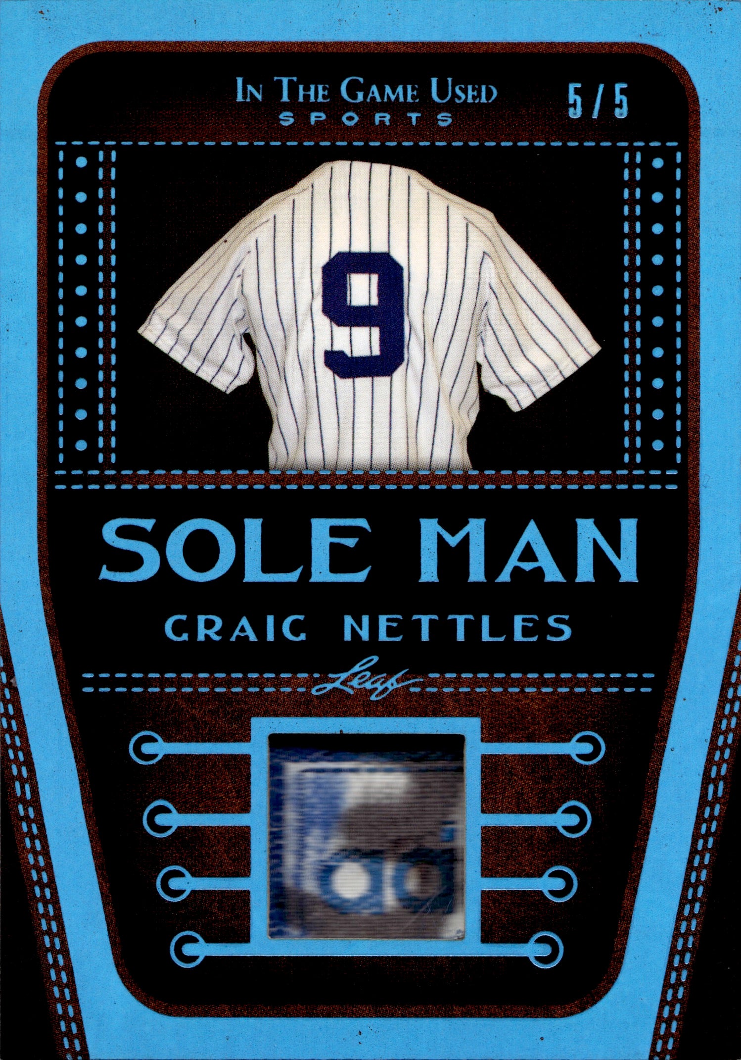 2022 Graig Nettles Leaf In The Game Used SOLE MAN ADIDAS TAG PATCH REL