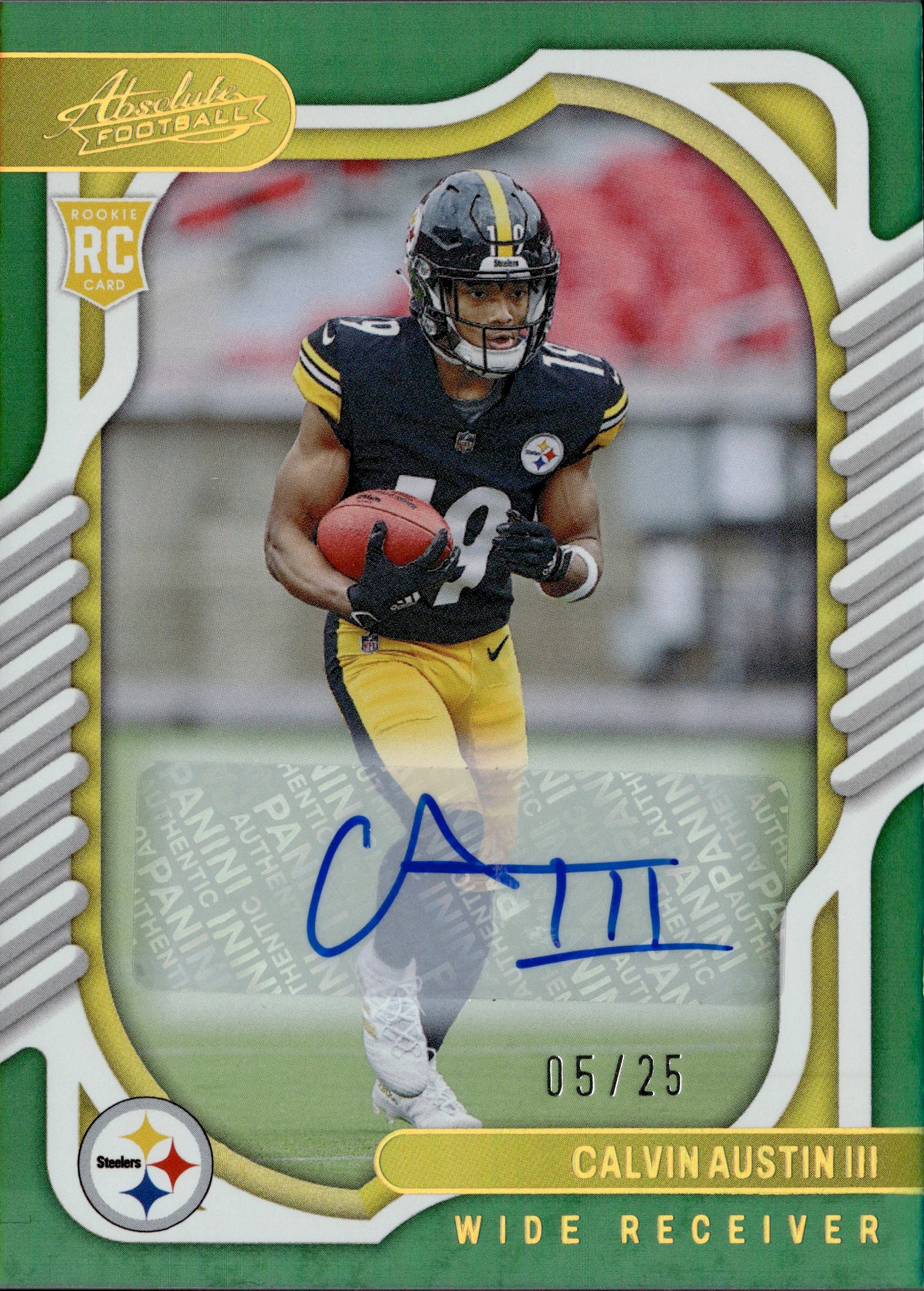 2022 NFL INSTANT RPS FIRST LOOK CALVIN AUSTIN III RC STEELERS