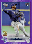 2022 Wander Franco Topps Chrome Update PURPLE REFRACTOR RC #USA200 Tampa Bay Rays