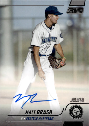 2022 Matt Brash Topps Stadium Club AUTO AUTOGRAPH #SCBA-BRA Seattle Mariners