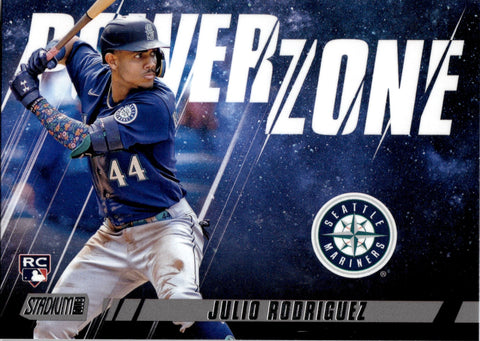 2022 Julio Rodriguez Topps Stadium Club POWER ZONE ROOKIE RC #PZ-20 Seattle Mariners 2