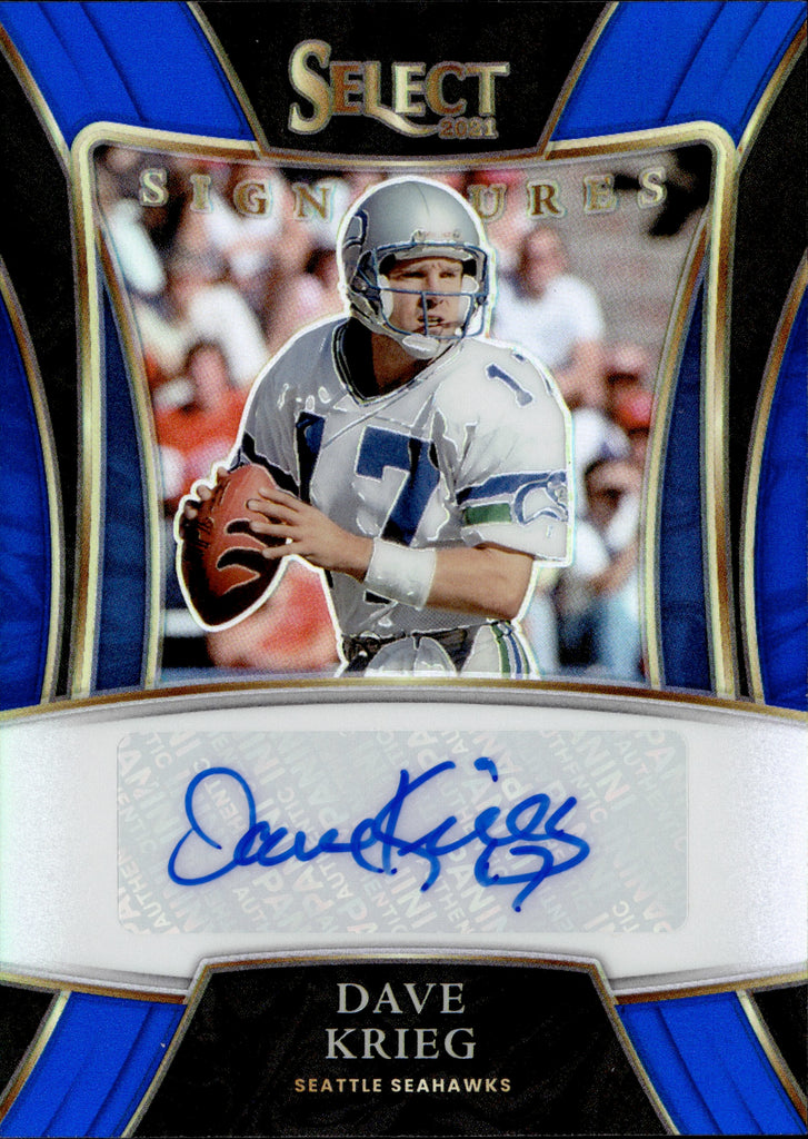 2021 Dave Krieg Panini Select SIGNATURES BLUE AUTO 47/99 AUTOGRAPH #SS