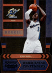 2010-11 John Wall Panini Contenders Patches ROOKIE OF THE YEAR CONTENDERS BLACK DIE CUT 09/49 RC #1 Washington Wizards