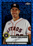 2021 Justin Verlander Topps Chrome Platinum Anniversary BLUE MINI DIAMONDS 004/199 #171 Houston Astros