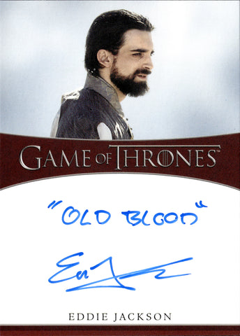 2022 Eddie Jackson Rittenhouse Game of Thrones The Complete Series Volume 2 INSCRIPTION "OLD BLOOD" AUTO AUTOGRAPH #NNO