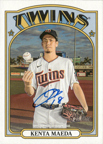 2021 Kenta Maeda Topps Heritage High Number REAL ONE AUTO AUTOGRAPH #ROA-KM Minnesota Twins