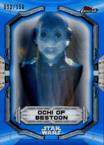 2022 Ochi of Bestoon Topps Star Wars Finest BLUE REFRACTOR 093/150 #68 The Rise of Skywalker