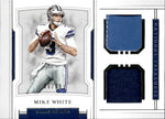 2018 Mike White Panini National Treasures ROOKIE DUAL MATERIALS GLOVE JERSEY 06/99 RELIC RC #RDM-8 Dallas Cowboys