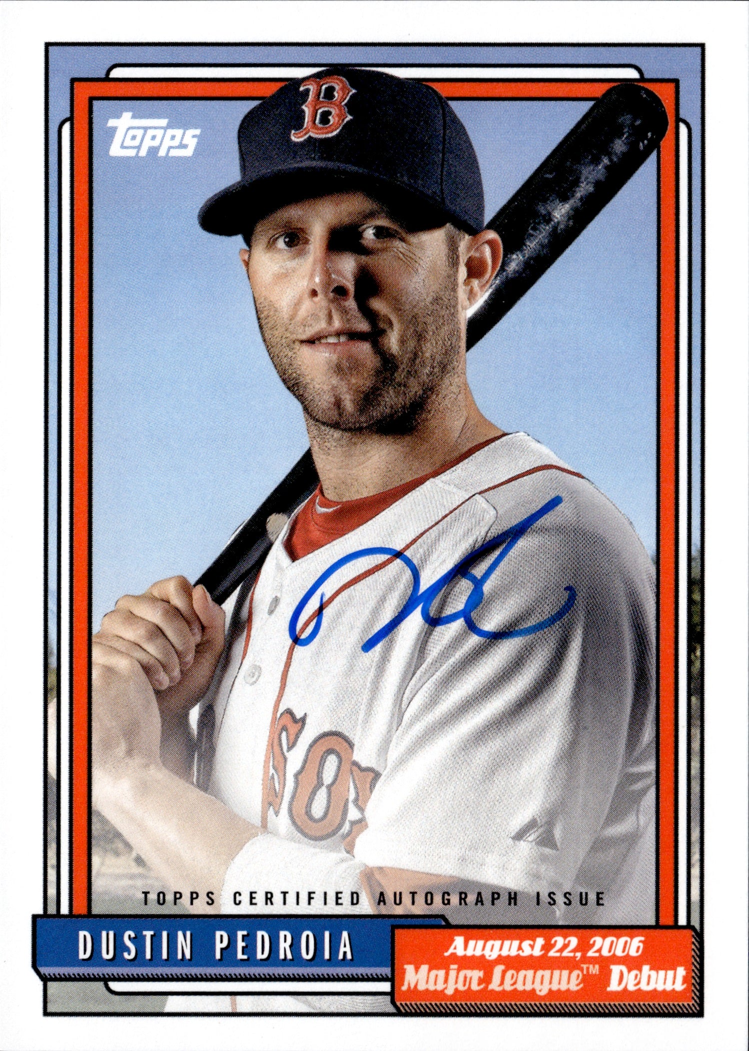 Dustin Pedroia Memorabilia, Autographed Dustin Pedroia