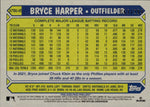 2022 Bryce Harper Topps Update 1987 DESIGN BLACK 063/299 #87TBU-45 Philadelphia Phillies