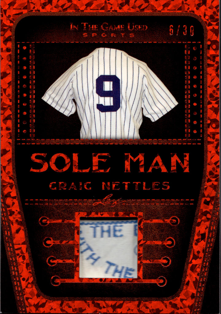 2022 Graig Nettles Leaf In The Game Used SOLE MAN ADIDAS TAG PATCH REL