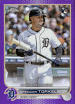 2022 Spencer Torkelson Topps Chrome Update Series ROOKIE DEBUT PURPLE REFRACTOR RC #USC157 Detroit Tigers 4