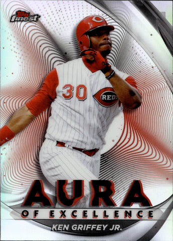 2022 Ken Griffey Jr. Topps Finest AURA OF EXCELLENCE REFRACTOR #AEKG Cincinnati Reds HOF