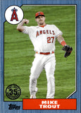 2022 Mike Trout Topps Series 2 1987 TOPPS BLUE #87TB-36 Anaheim Angels