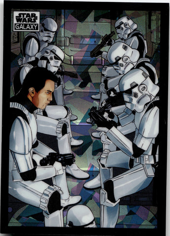 2022 Stormtroopers Assess Their Gear Topps Star Wars Galaxy Chrome ATOMIC REFRACTOR 100/150 #63