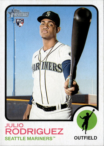 2022 Julio Rodriguez Topps Heritage High Number ROOKIE RC #700 Seattle Mariners 3