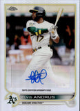 2022 Elvis Andrus Topps Chrome Update Series REFRACTOR AUTO AUTOGRAPH #AC-EA Oakland A's