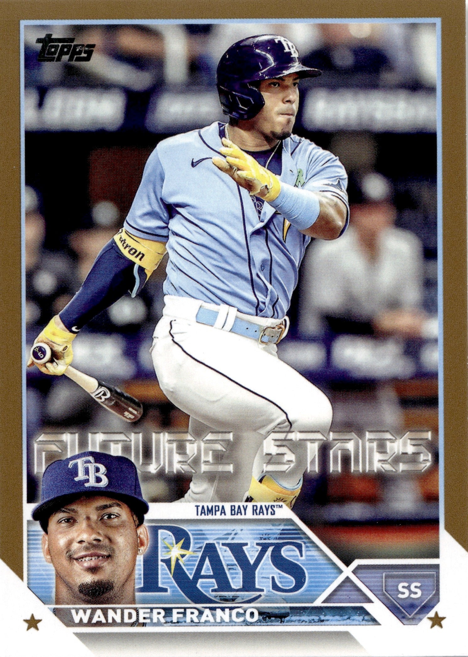 2023 Wander Franco Topps Series 1 GOLD FUTURE STARS 1772/2023 #215 Tampa  Bay Rays