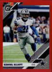 2018 Ezekiel Elliott Donruss Optic RED 09/99 #28 Dallas Cowboys