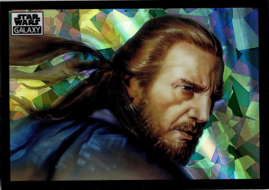 2022 Qui-Gon Jinn Topps Star Wars Galaxy Chrome ATOMIC REFRACTOR 091/1