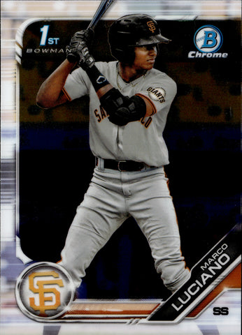 2019 Marco Luciano Bowman Chrome PROSPECTS 1ST BOWMAN #BCP-82 San Francisco Giants 2