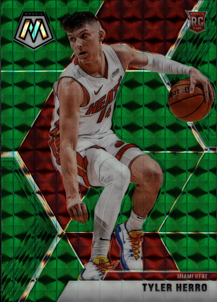 2019-20 Tyler Herro Panini Mosaic GREEN PRIZM ROOKIE RC #223 Miami Hea