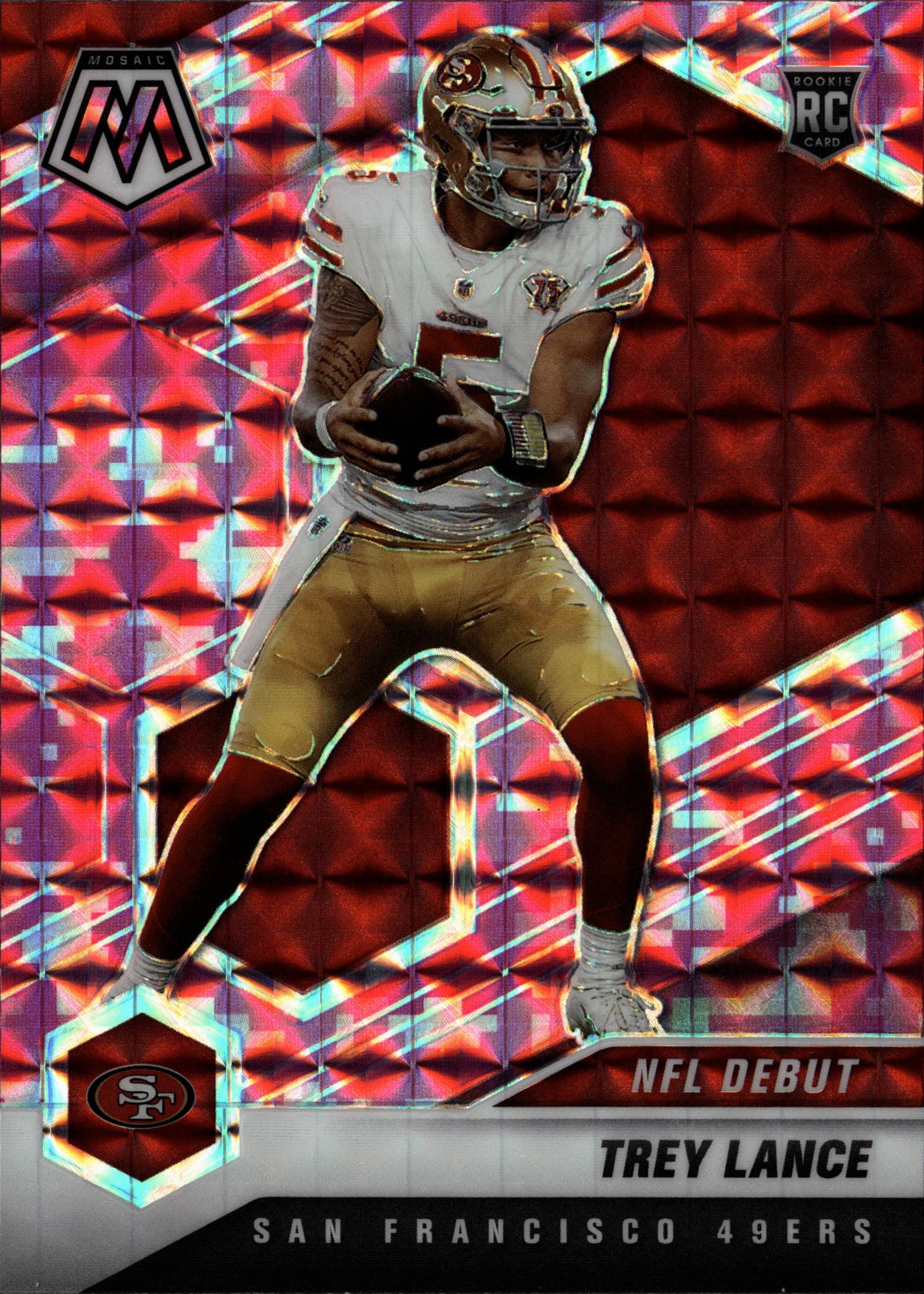 TREY LANCE 2022 PANINI PRIZM RED WHITE BLUE PRIZM 49ERS