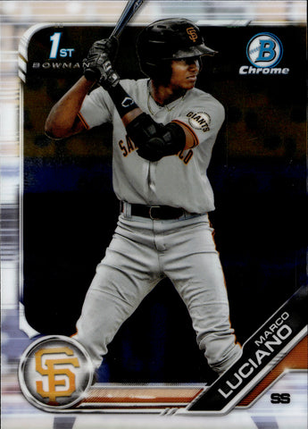 2019 Marco Luciano Bowman Chrome PROSPECTS 1ST BOWMAN #BCP-82 San Francisco Giants 3