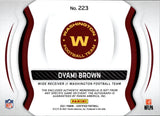 2021 Dyami Brown Panini Certified ROOKIE MIRROR PATCH AUTO 072/299 AUTOGRAPH RELIC #223 Washington Commanders