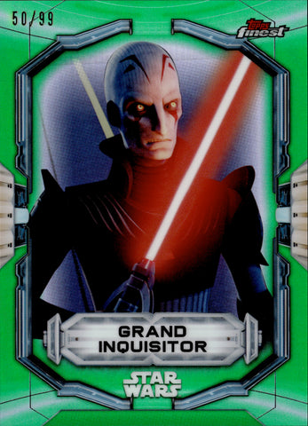 2022 Grand Inquisitor Topps Star Wars Finest GREEN REFRACTOR 50/99 #43 Star Wars Rebels