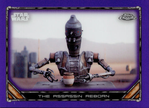 2022 The Assassin Reborn Topps Chrome Star Wars The Mandalorian Beskar Edition PURPLE REFRACTOR 57/75 #S1-39