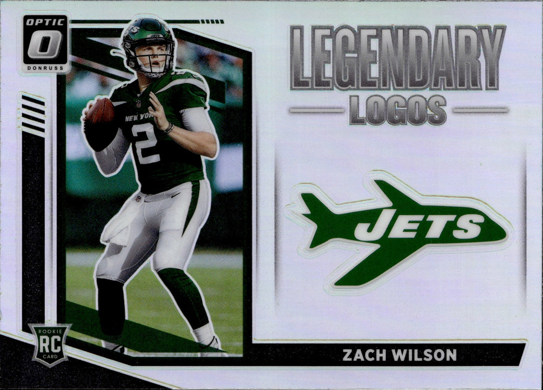 ZACH WILSON PURPLE SHOCK PRIZM 2021 deals Donruss Optic RATED ROOKIE #202 NY JETS RC