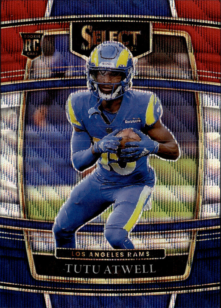 2021 Tutu Atwell Panini Select TRI-COLOR CONCOURSE ROOKIE 015/249 JERSEY  NUMBER RC #61 Los Angeles Rams