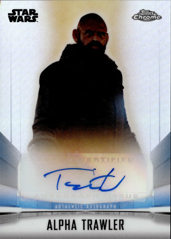 2022 Tait Fletcher as Alpha Trawler Topps Chrome Star Wars The Mandalorian Beskar Edition AUTO AUTOGRAPH #A-TF 2