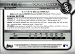2022 Jordan Sprinkle Bowman Chrome Draft 1ST BOWMAN GREEN REFRACTOR 70/99 #BDC-183 Chicago White Sox