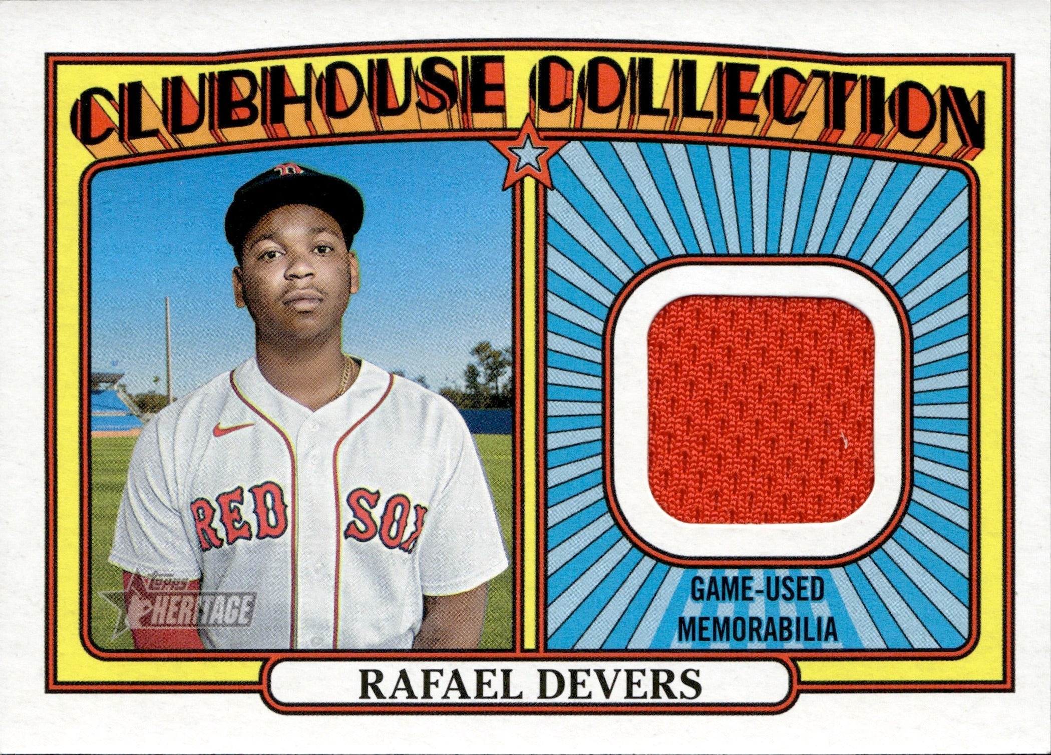 2022 Topps Heritage Clubhouse Collection Rafael Devers Red Sox Jersey