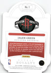 2021-22 Jalen Green Panini Crown Royale ROOKIE ROYALTY DIE CUT RC #1 Houston Rockets