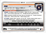 2020 Jeremy Pena Bowman Chrome PROSPECTS 1ST BOWMAN #BCP-61 Houston Astros 3