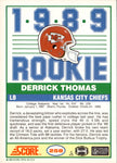 1989 Derrick Thomas Score ROOKIE RC #258 Kansas City Chiefs HOF